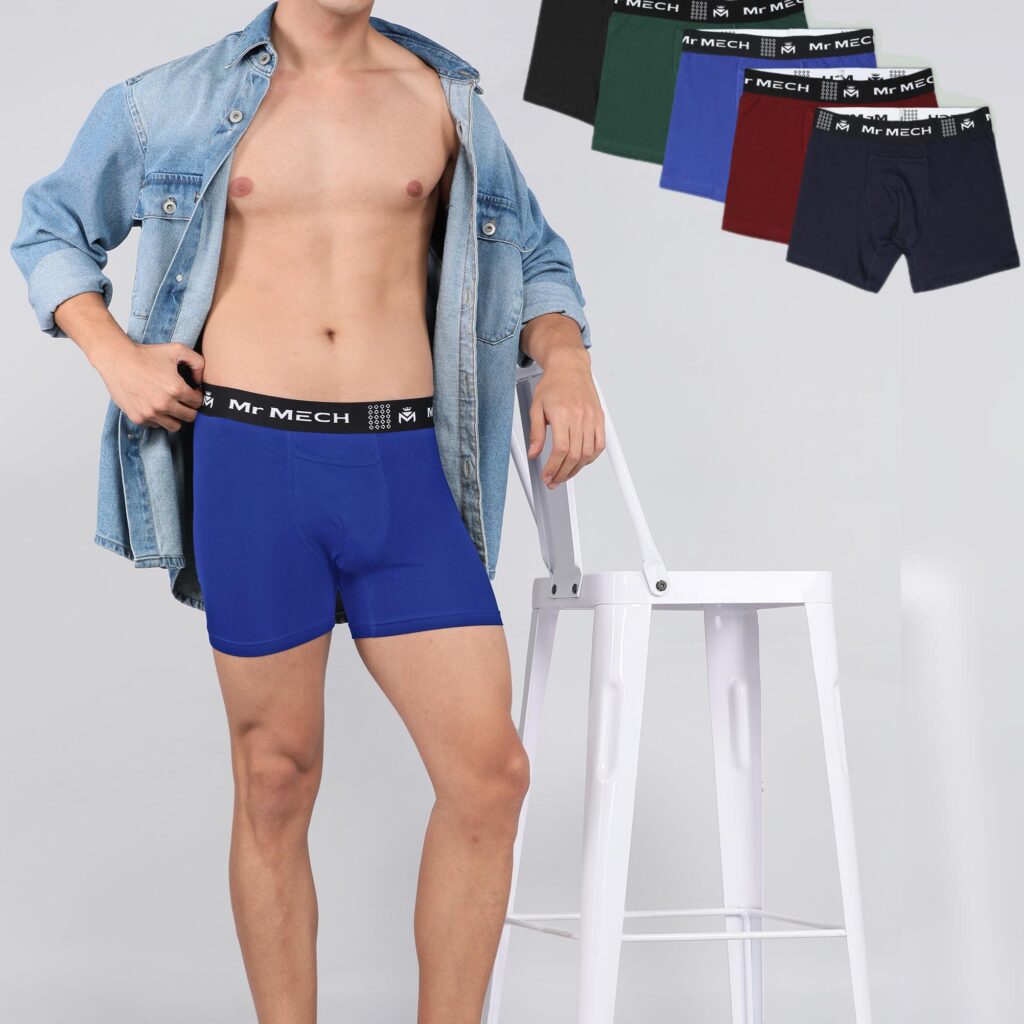 COMBO "Buy 5-Pack Boxer Underwear(5 Colours) - Get 1 Ribbed Vest FREE!"
